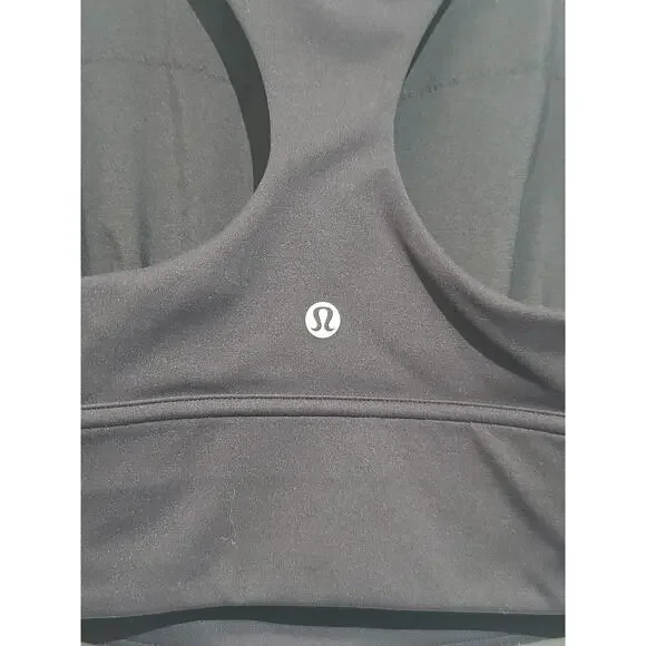 Lululemon Wunder Train Bra Black 12 High Neck Long Line - Picture 4 of 4